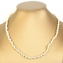 White pearl necklace Ag 925/1000 11.4g (45cm)