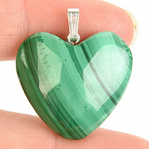 Malachite heart pendant handle 925/1000 13.1g