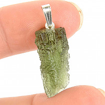 Moldavite/moldavite pendant from the Czech Republic Ag 925/1000 (2.3g)