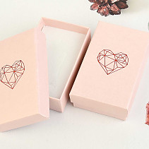 Růžová dárková krabička srdce 8 x 5cm