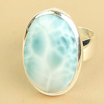 Larimar ring oval Ag 925/1000 9.7g (size 58)