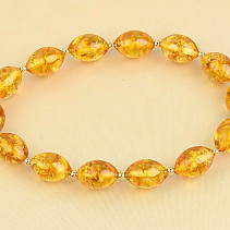 Amber bracelet light lenses 12 x 8mm