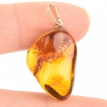 Amber pendant with silver handle Ag 925/1000 2.4g