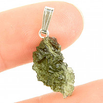 Přívěsek z vltavínu (moldavite) 1,5g Ag 925/1000