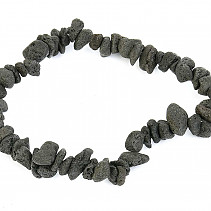 Bracelet lava stone chopped shapes