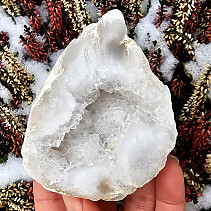 Quartz-calcite geode from Morocco 194g
