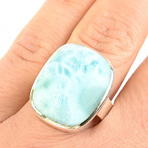 Larimar silver ring Ag 925/1000 9.7g size 59