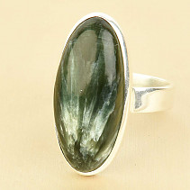 Oval ring with seraphite Ag 925/1000 7.2g size 60 (Russia)