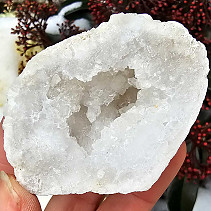 Quartz-calcite geode from Morocco 91g