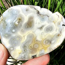 Smooth stone jasper ocean with cavities 107g