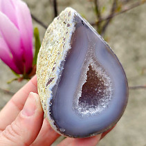 Natural agate geode with cavity 208g