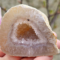 Natural agate geode with cavity 157g