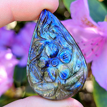 Labradorite muggle drop with flowers 16.7g