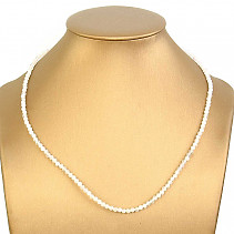 Necklace of rosy beads, polished 3mm Ag 925/1000 (47cm)