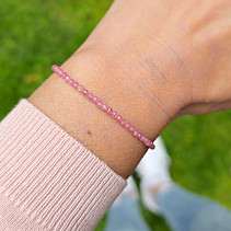 Pink tourmaline bracelet with balls cut 2mm Ag 925/1000