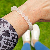Rose quartz translucent bracelet with balls 8mm