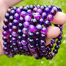 Bracelet made of purple ball agate 8mm