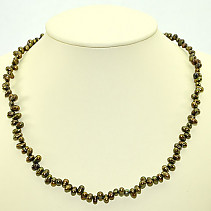 Pearls zig-zag dark - Necklace 45cm