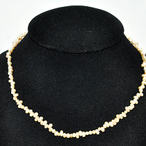Perly cik-cak krémové - náhrdelník 45cm