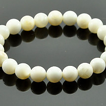 The bracelet white shell beads 8 mm