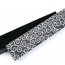 Longer paper gift box black and white 20.5 cm