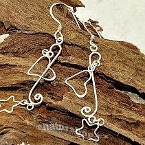 Fine silver earrings with hearts Ag 925/1000