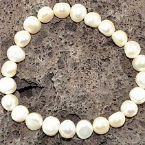 Bracelet large white pearls approx 9 mm