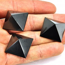 Pyramid Shungites (Russia), about 2 cm - Polished