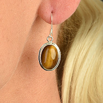 Tiger eye pendant earrings 2.93 g Ag 925/1000