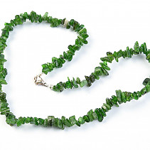Chromdiopsid necklace chopped shapes 45 cm