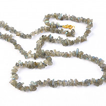 Labradorit náhrdelník sekané tvary 60cm