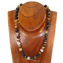 Agate - onyx necklace beads 47 cm