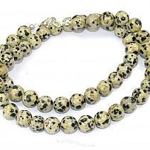 Dalmatian jasper necklace beads regular 8 mm 45 cm