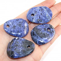 Sodalite shaped pendant on a leather