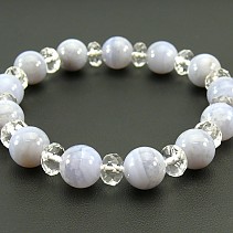 Agate and crystal bracelet for women