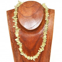 Prehnite necklace tromle stones 50 cm