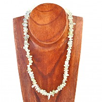 Prehnite necklace smooth pieces 50 cm