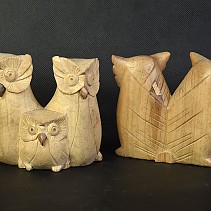 Owls 3 next to each light wood 10.2 cm