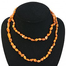 Jantar náhrdelník karamelový odstín 87cm 18.4g