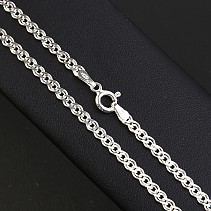 Silver necklace tříočkový 50 cm approx 5.8 g Ag 925/1000