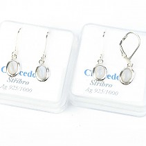 Chalcedony earrings oval 925/1000 Ag