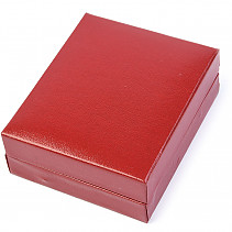 Dárková koženková krabička červená 8.2 x 6.9cm