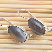 Silver earrings with agate Ag 925/1000 3.9g