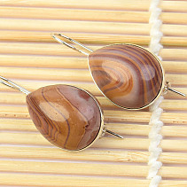 Earrings with jasper Ag 925/1000 8.3g