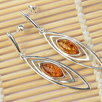 Amber earrings silver Ag 925/1000