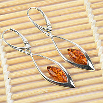 Silver earrings with jertare in the shape of a teardrop Ag 925/1000