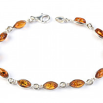 Amber bracelet silver 18.5cm Ag 925/1000