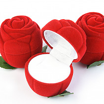 Sametová dárková krabička červená růže