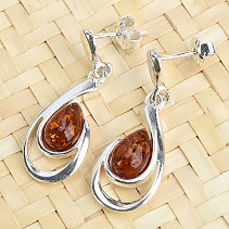 Amber earrings silver Ag 925/1000 TYP3101
