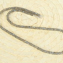 Labradorit náhrdelník brus 4mm 47cm